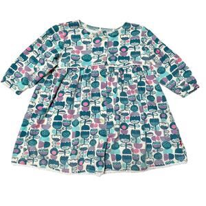 Zutano Floral Print Button Dress 12m